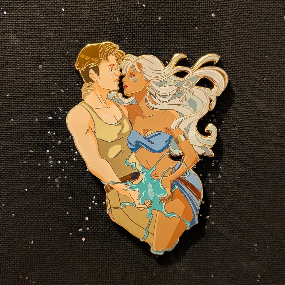 Kida and Milo Intertwined fantasy pin Disney Atlantis movie inspired pin Single